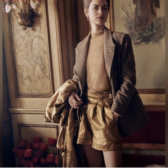 Banana Republic Women's Metallic Leather Explorer Short - Picture 3 of 8